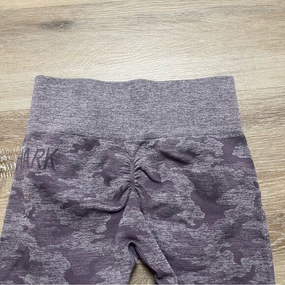 Gymshark Leggings Small Purple Mauve Camo Seamless High Waist Workout - Picture 7 of 7